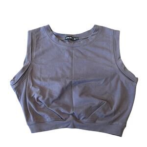 Arrive Guide Women's Athletic Yoga Crop Top Gray Size M
